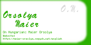 orsolya maier business card